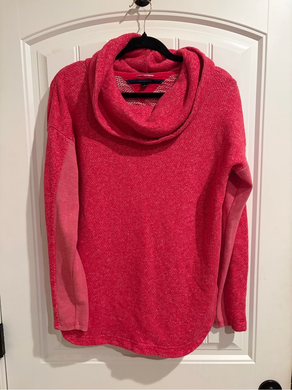 Tommy Hilfiger Heathered Red Cowl Neck Sweater